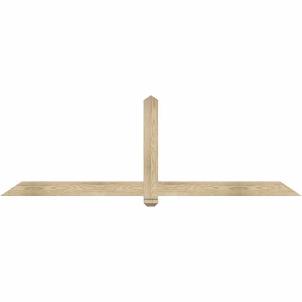 Ekena Millwork Eugene Rough Sawn Timber Gable Bracket, Douglas Fir, 84"W x 28"H x 2"D x 4"F, 8/12 Pitch GBW084X28X0204EUG00RDF - main